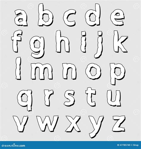 ABC Lowercase Bloated Alphabet Letters Set Stock Vector - Illustration of characters, lettering ...