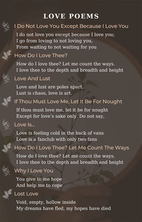 Love Poems - Best Poems For Love