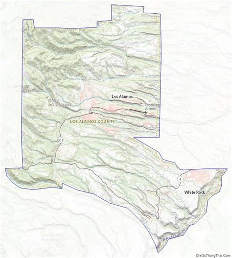 Map of Los Alamos County, New Mexico