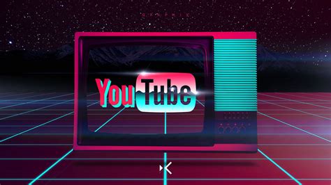 Download Youtube Logo In Vaporwave Aesthetics Wallpaper | Wallpapers.com