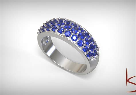 pave setting ring | CGTrader