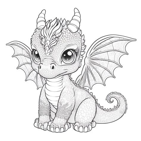 Cute Dragon Coloring Pages For Kids