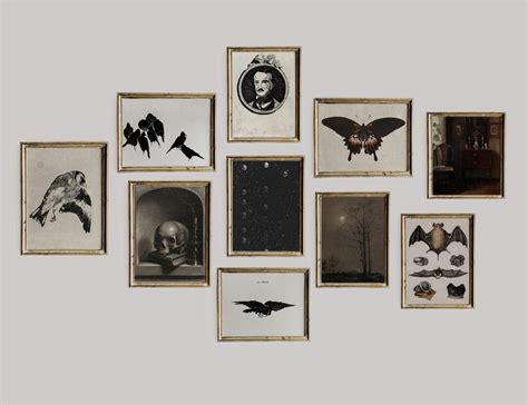 Dark Academia Decor Set Dark Vintage Printable Gallery Wall - Etsy