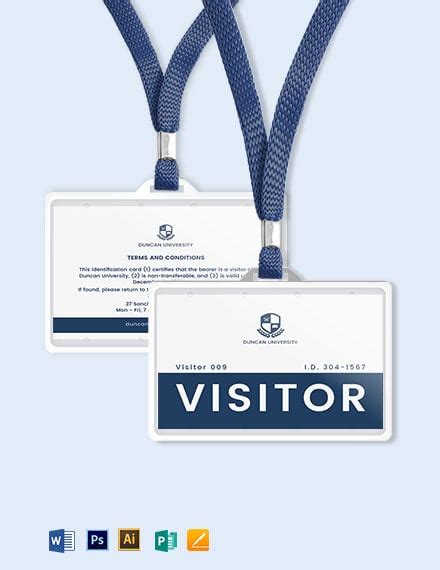 12+ Visitor ID Card Templates - Free Downloads | Template.net