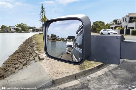 MSA 4x4 Towing Mirrors Mitsubishi Triton 2015 - Current Black Electric TM1100