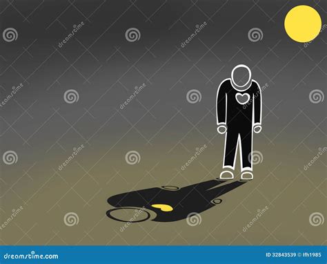 Illustration Of Lonely Man With Moon Royalty Free Stock Images - Image: 32843539