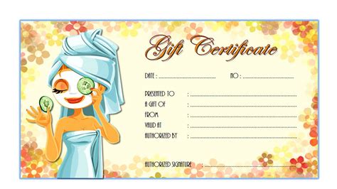 Spa Gift Certificate Template Free Download (Main Design) | Spa gift card, Spa gift certificate ...