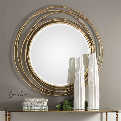 Extra Large Round Antique Gold Mirror 92cm X - Mirror Ideas