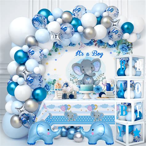 Elephant Boy Baby Shower Decorations