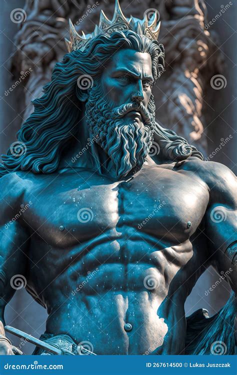 Majestic Statue Of Poseidon, The Greek God Of The Seas Stock Photo | CartoonDealer.com #267614500