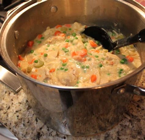 chicken pot pie filling with heavy cream