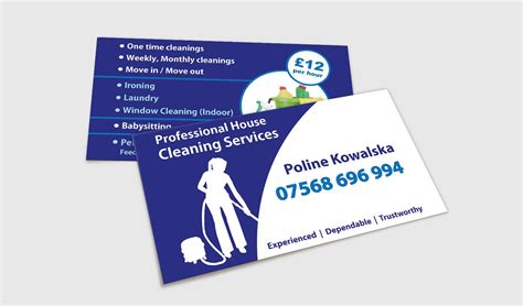 Professional House Cleaning Services - Business Cards - Web & Graphic Design Agency - Stockport