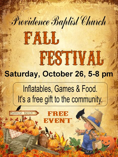 Providence Baptist Church Invites Everyone Out To Their Annual Fall Festival - Smokey Barn News