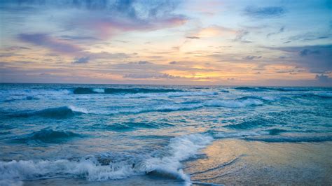 2048x1152 Ocean Waves at Sunset 2048x1152 Resolution HD 4k Wallpapers, Images, Backgrounds ...