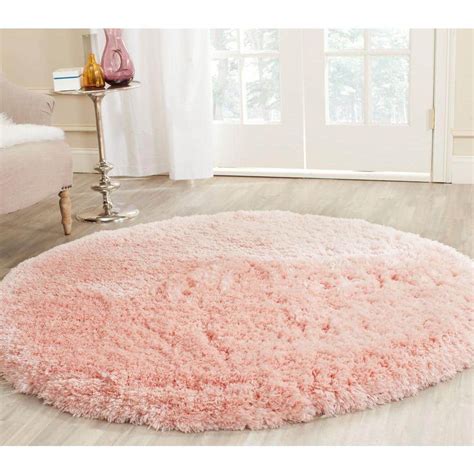 Safavieh Arctic Shag Pink 7 ft. x 7 ft. Round Area Rug-SG270P-7R - The Home Depot