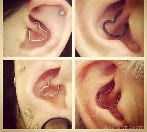 Lobe Stretching and Daith Ear Heart Piercing