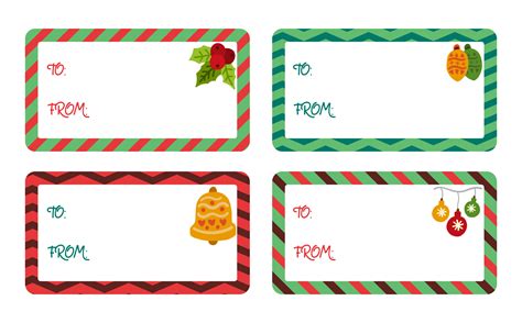 Christmas Labels Templates - 10 Free PDF Printables | Printablee