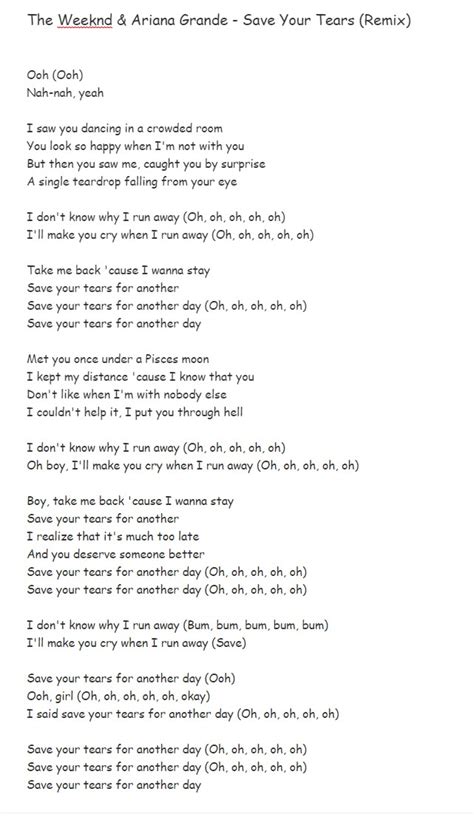 The Weeknd & Ariana Grande - Save Your Tears (Remix) | Gambar Lirik / Image Lyrics