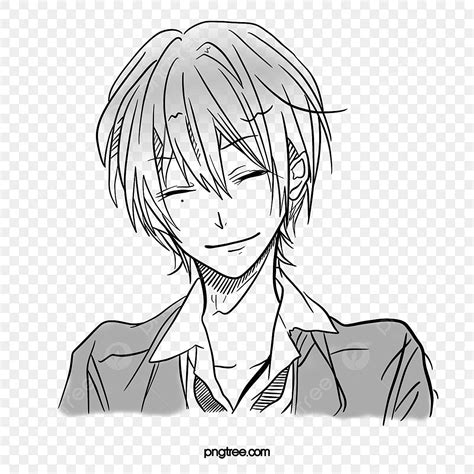 Handsome Anime Boy Lineart - Anime Wallpaper HD