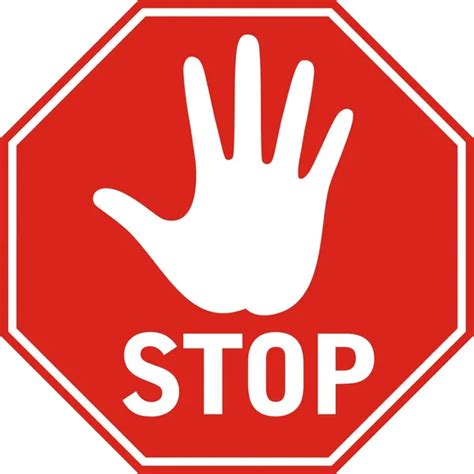 Stop sign hand Stock Vectors, Royalty Free Stop sign hand Illustrations | Depositphotos®