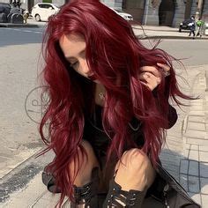 Red hair in 2024 | Wine hair, Cherry hair, Straight red hair