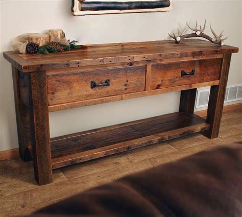 Rustic Entry Way Table | Rustic sofa tables, Wood sofa table, Rustic console tables