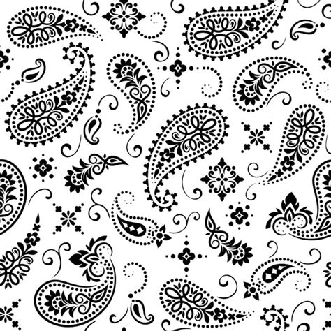 Bandana Black/white Paisley 100% Quilt Cotton Fabric by - Etsy