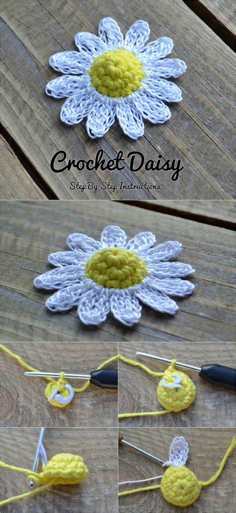 Crochet Daisy Flower - Pretty Ideas