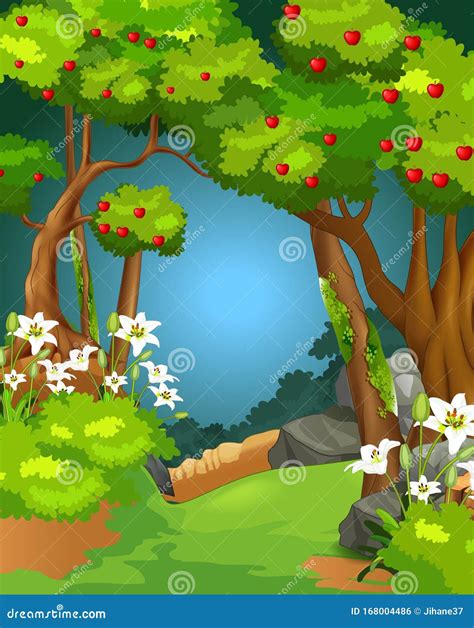 Cool Landscape Forest View Cartoon Royalty-Free Stock Image | CartoonDealer.com #168005284