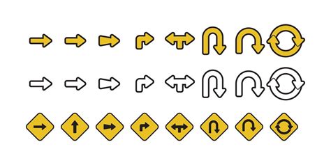 Set of arrows road signs design illustration 3283544 Vector Art at Vecteezy