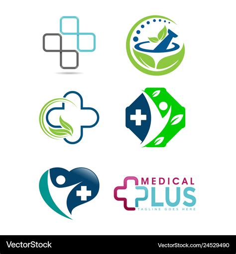 Set of medical logo Royalty Free Vector Image - VectorStock