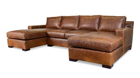 Leather Sofa With Chaise Sectional | Baci Living Room