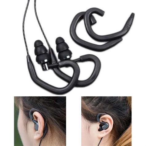 SOROPIN Silicone Earphone Ear Hook Sport Headphone Accessories 2pcs/set Fitness Running Earbuds ...