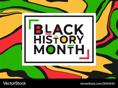 Black history month banner template with colorful Vector Image