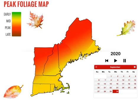 Peak Fall Foliage Map - New England Today