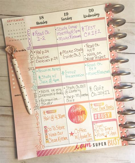 Genius Planner Layout Ideas To Be Crazy Organized At College & School