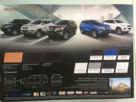 2016 Toyota Fortuner colors