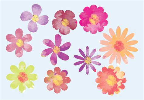 Vector Watercolor Bright Flower Elements 113170 Vector Art at Vecteezy