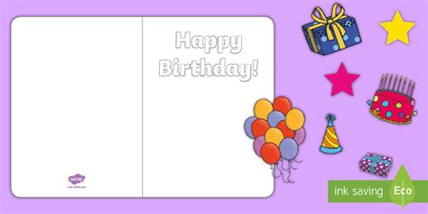 Design Your Own Birthday Cards (teacher made) - Twinkl