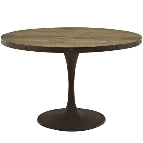 Drive 48 Inch Round Wood Top Dining Table Brown by Modern Living