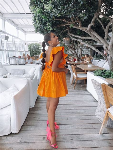 Pink and Orange Outfit Inspo in 2024 | Preppy dresses, Bright floral dress, Rush outfits