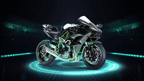 3840x2160px | free download | HD wallpaper: black and green Kawasaki H2R sports bike, motorcycle ...