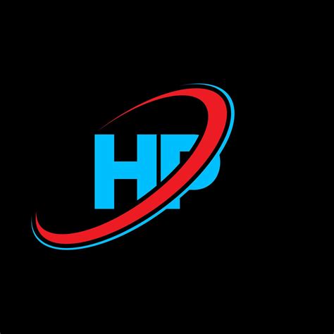 HP logo. HP design. Blue and red HP letter. HP letter logo design. Initial letter HP linked ...