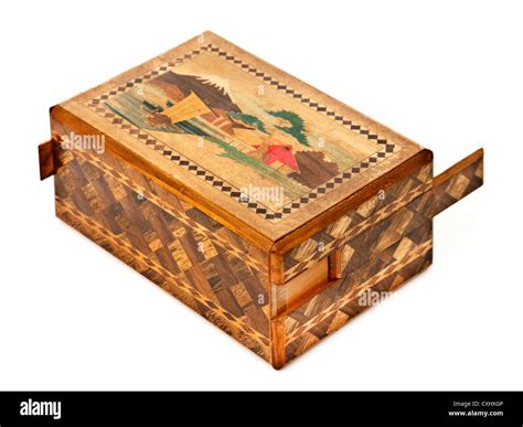 Vintage Japanese wooden "mystery" puzzle box, requiring 9 movements in the correct order before ...