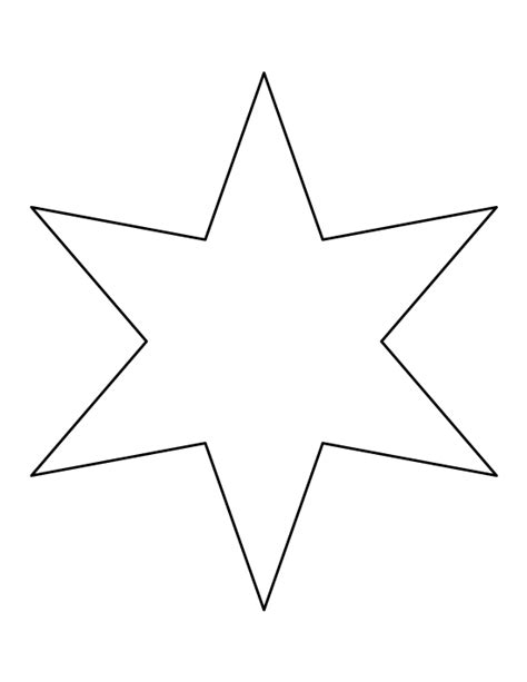 Printable Six-Pointed Star Template