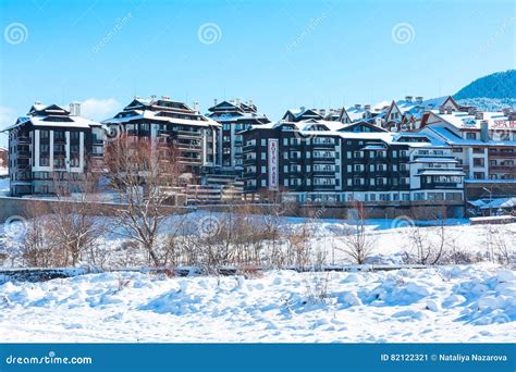 House and Snow Mountains Panorama in Bulgarian Ski Resort Bansko Editorial Photo - Image of ...