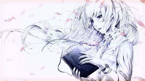 Anime Girl Reading Books Wallpapers - Wallpaper Cave