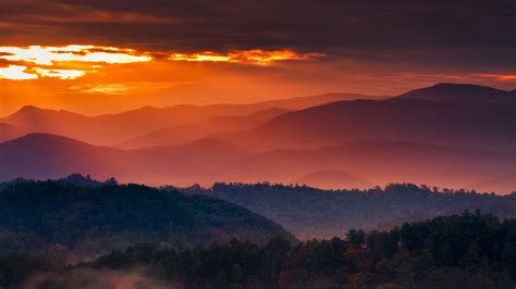 Smoky Mountains Sunset Wallpapers - Wallpaper Cave