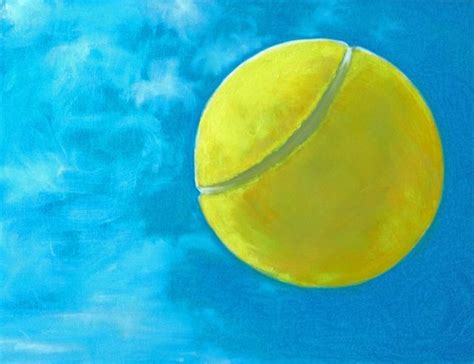 TENNIS BALL Painting by Maya Nival | Saatchi Art