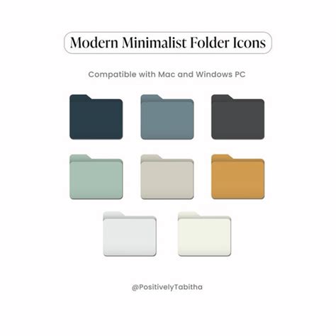 Modern Minimalist Desktop Icons INSTANT DOWNLOAD 8 Modern - Etsy